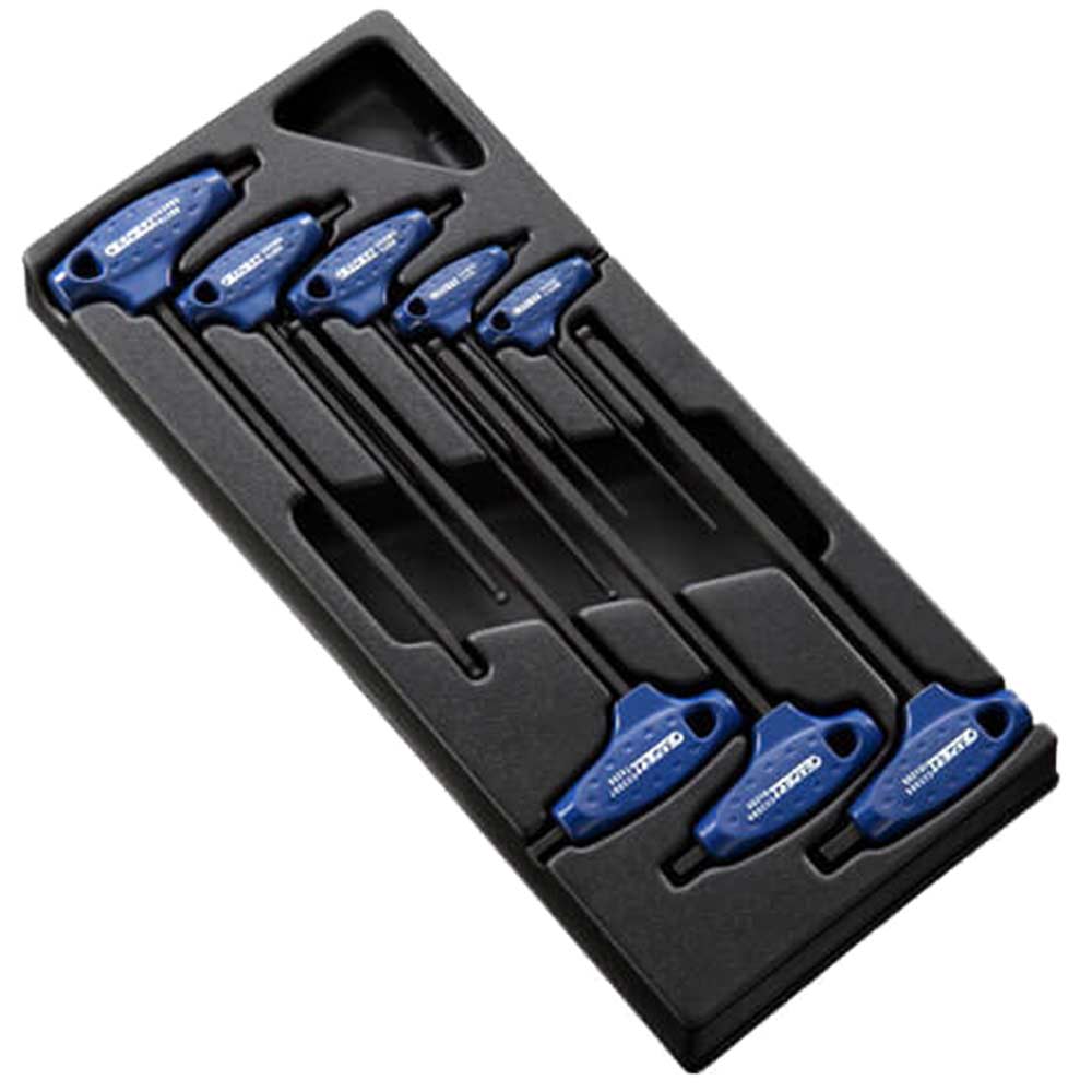 Britool 8 Piece T Handle Hexagon Allen Key Set 25 10mm in Tray Module