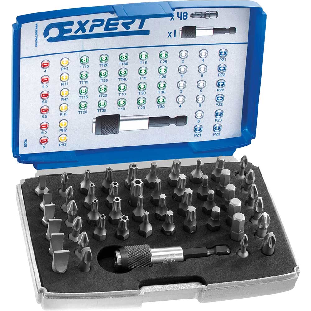 Britool 49 Piece 14 Drive Bit Set Slotted Phillips Pozi Torx Re