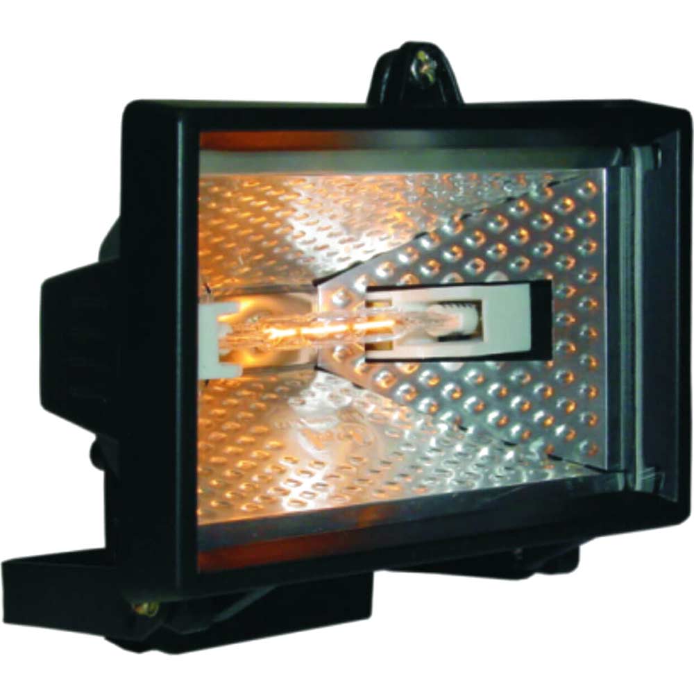 byron hl400 halogen floodlight black 400w 240v