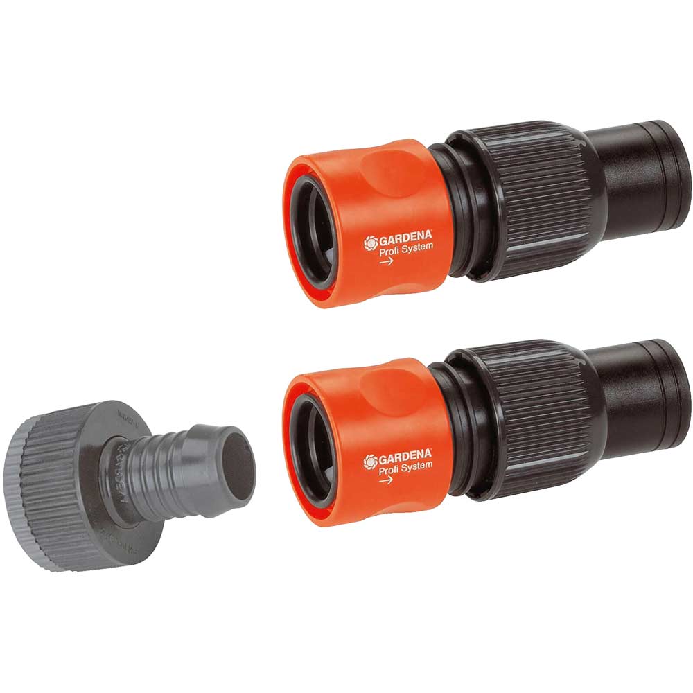 Gardena Profi Max Flow System Connector Set for Taps with 19mm 34 and 254mm 1 Threads SprinklerSystem
