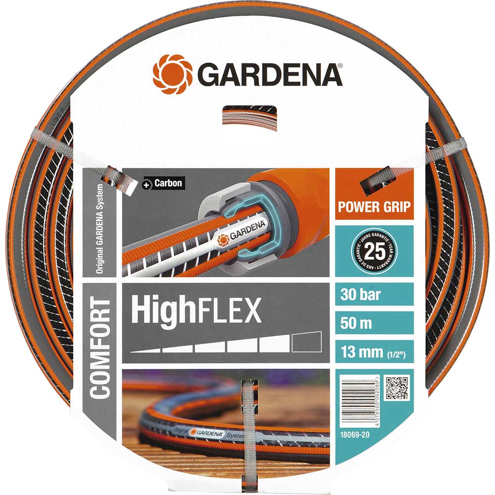 Gardena 50 Metre Comfort HighFLEX Hose Pipe 125mm 12
