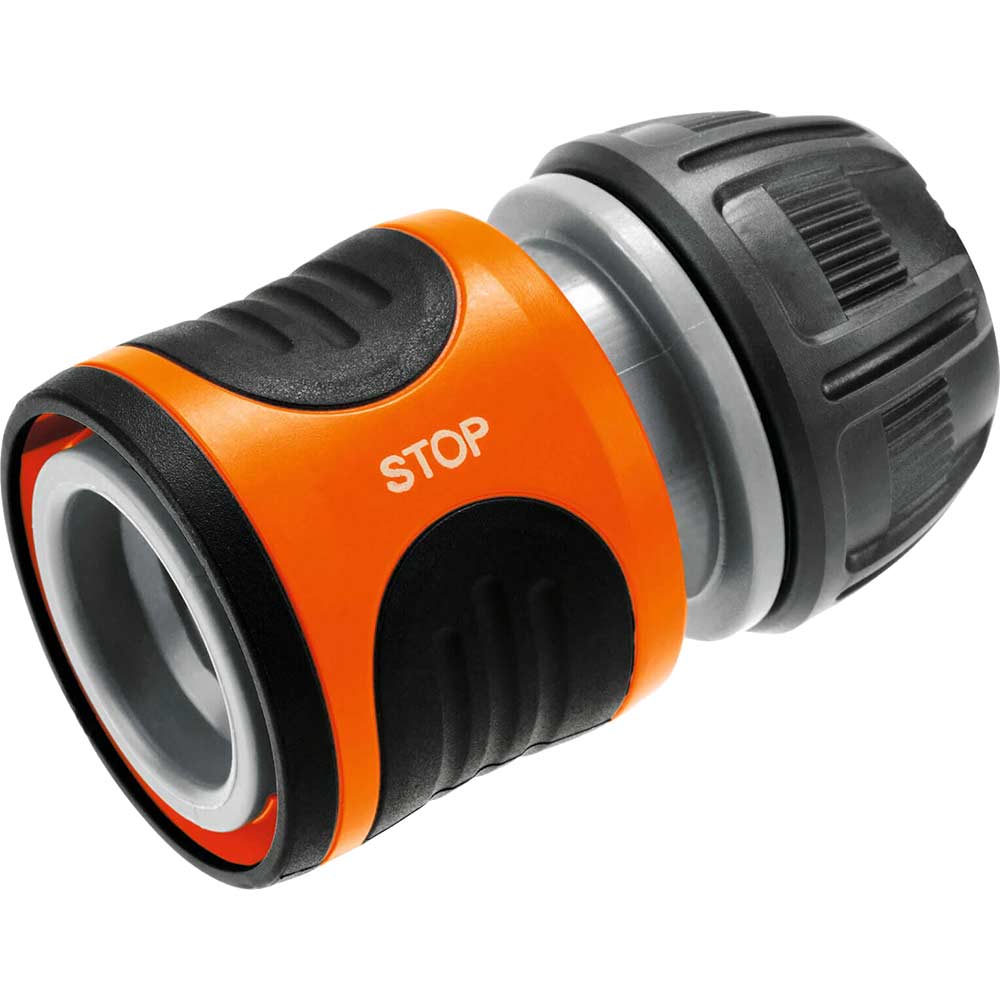 Gardena Power Grip Water Stop Hose Connector for 13mm 12 Hose Pipes