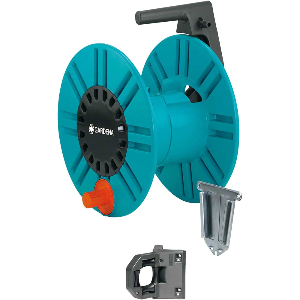 Gardena 60 Metre Empty Wall Mounted Hose Reel and Hose Guide