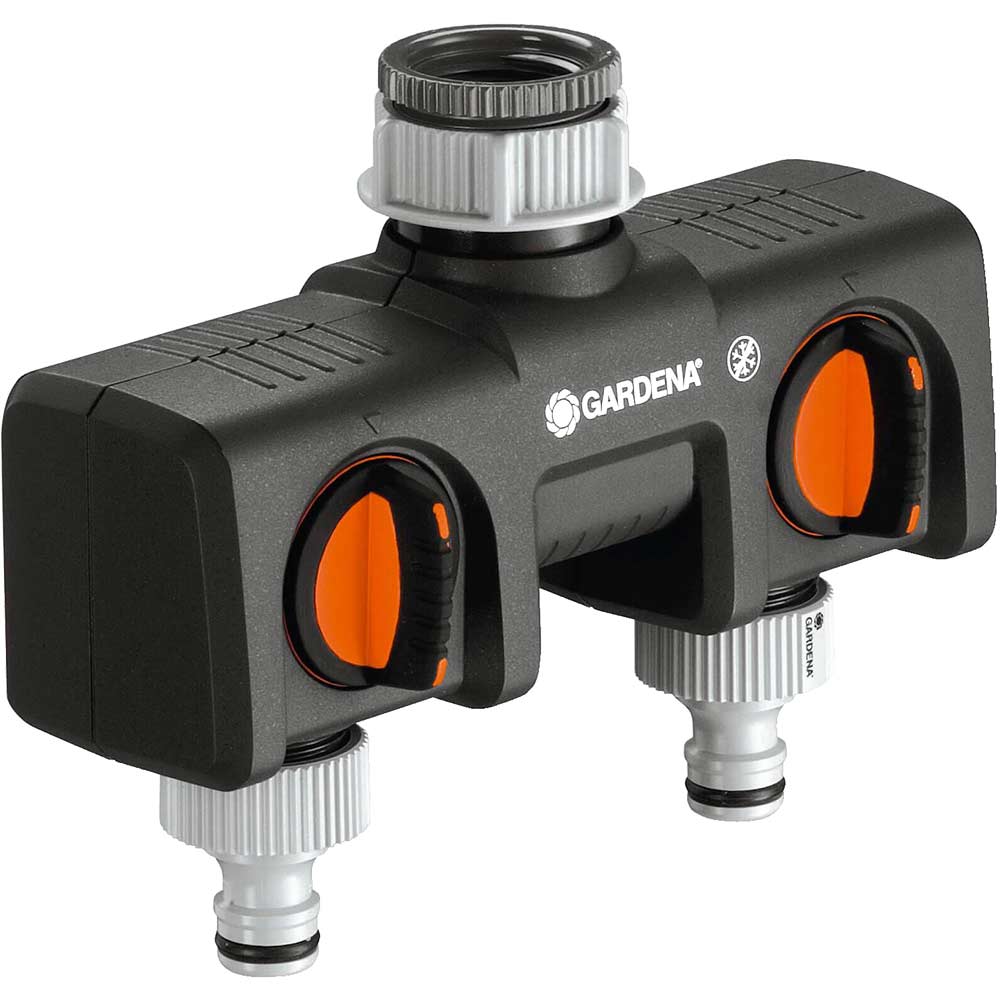 Gardena Twin Threaded Tap Connector for 34 and 12 Taps
