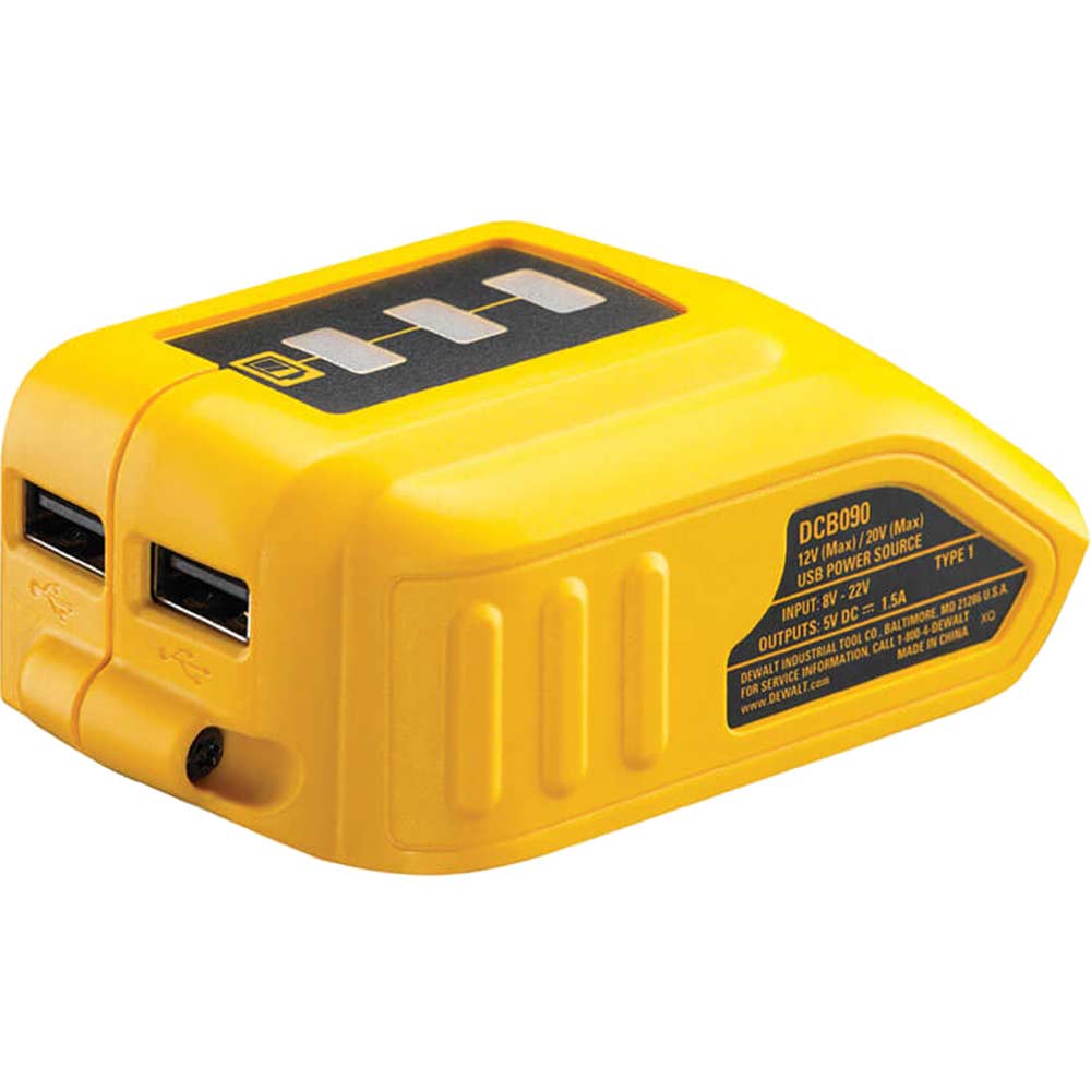 DeWalt DCB090 XR USB Charger for 108v 144v and 18v Lithium Ion Batteries