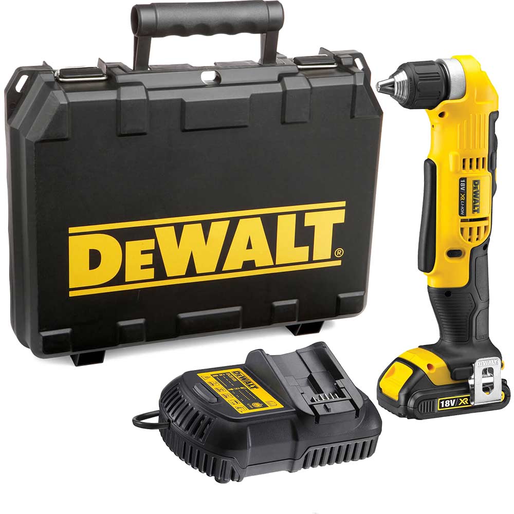 DeWalt DCD740C1 18v Cordless XR Angle Drill with 1 Lithium Ion Battery 15ah