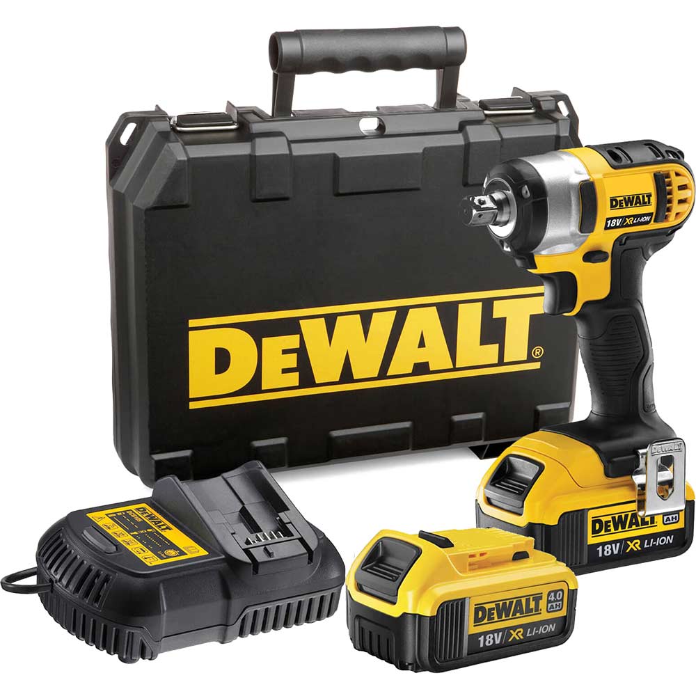DeWalt DCF880M2 18v Cordless XR Compact Impact Wrench 203Nm Max Torque with 2 Lithium Ion Batteries 4ah