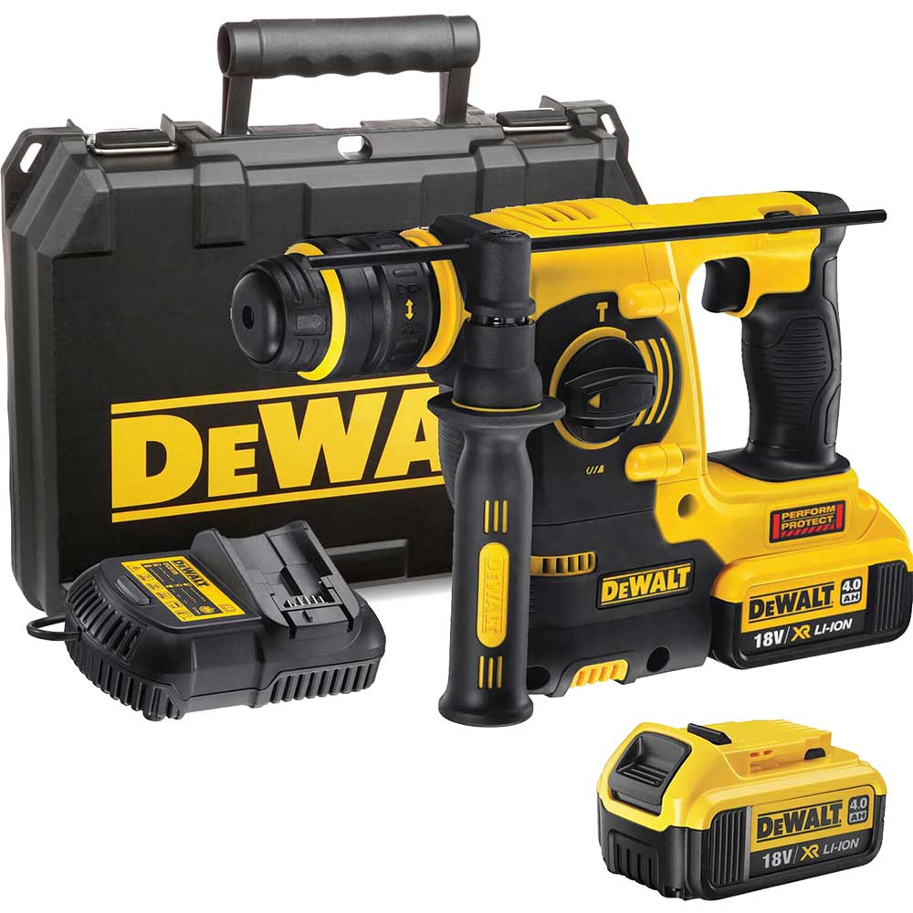DeWalt DCH254M2 18v Cordless XR SDS Plus Rotary Hammer Drill with Quick Change Chuck with 2 Lithium Ion Batteries 4ah