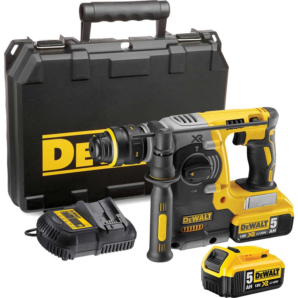 DeWalt DCH273P2 18v Cordless Brushless XR Rotary SDS Hammer Drill with 2 Lithium Ion Batteries 5ah