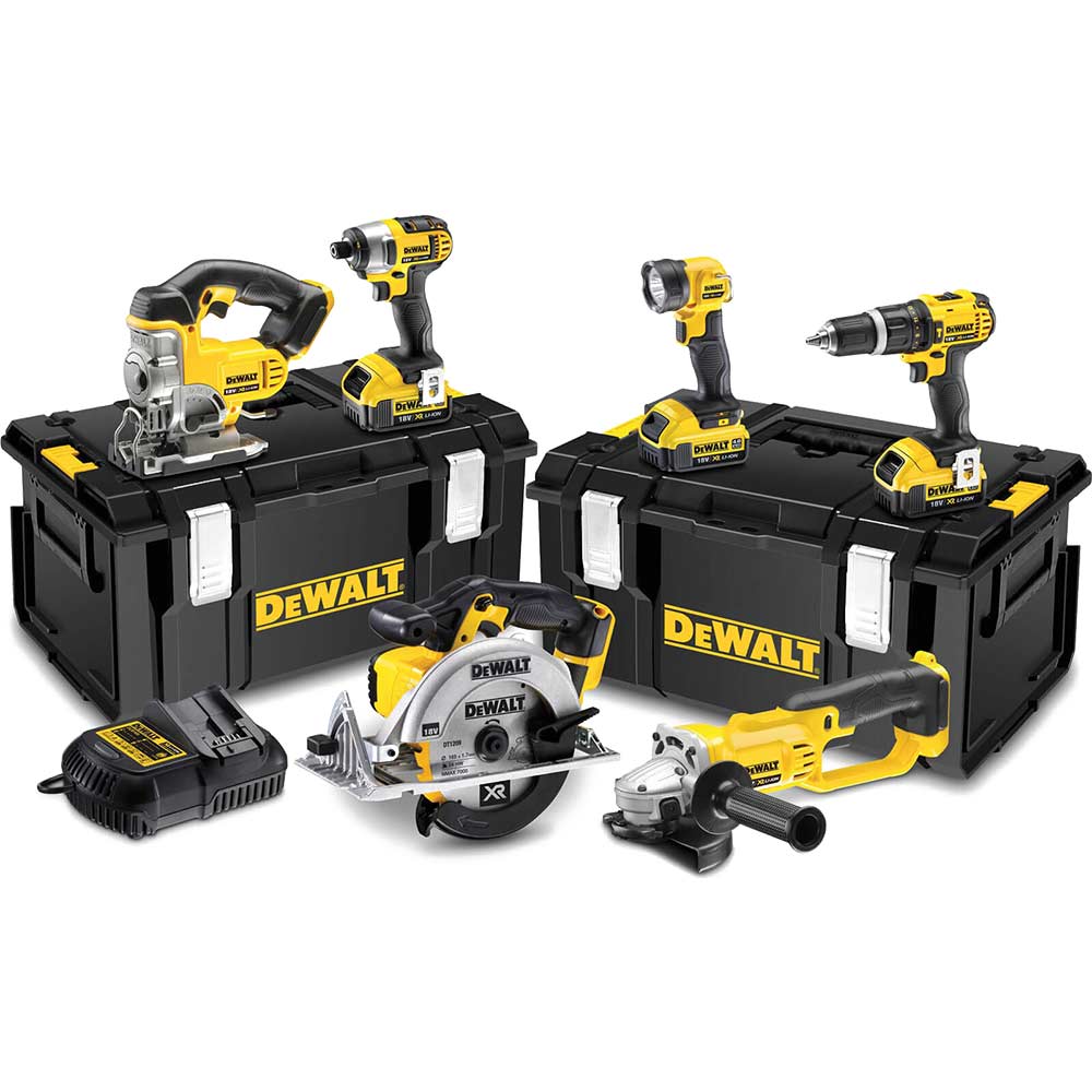 DeWalt DCK691M3 18v Cordless XR 6 Piece Power Tool Kit with 3 Lithium Ion Batteries 4ah