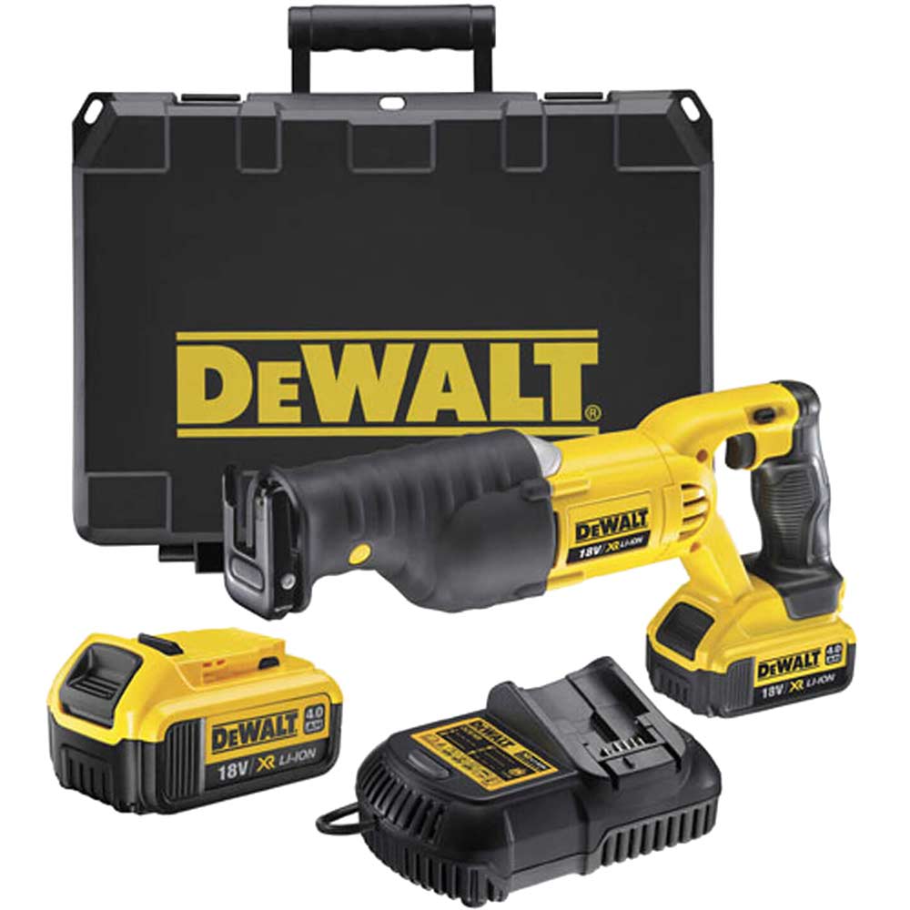 DeWalt DCS380M2 18v Cordless XR Premium Reciprocating Saw with 2 Lithium Ion Batteries 4ah