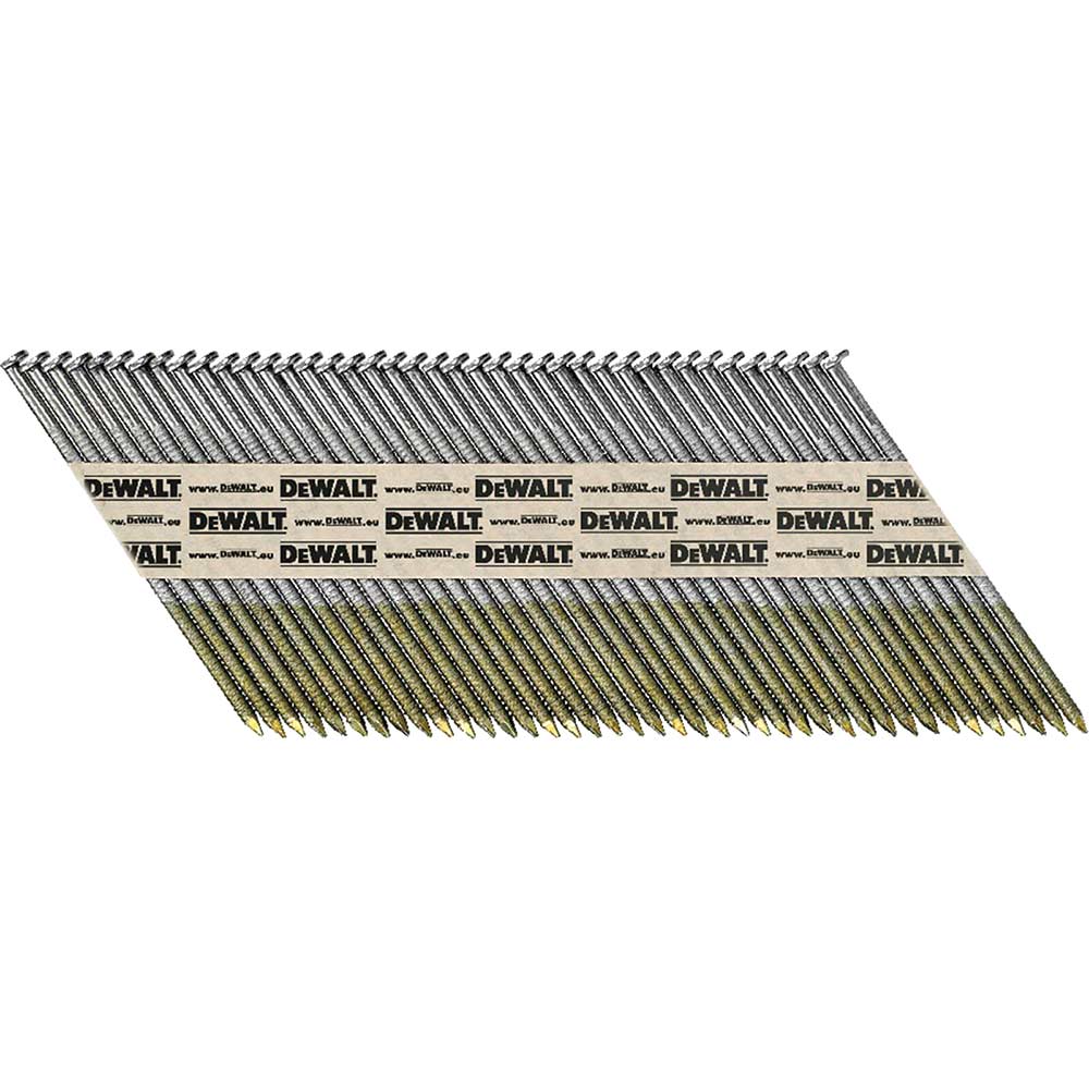 DeWalt 63mm x 28mm Ring Shank Hot Dip Galvanised 34 Degree Nails Pack of 1100