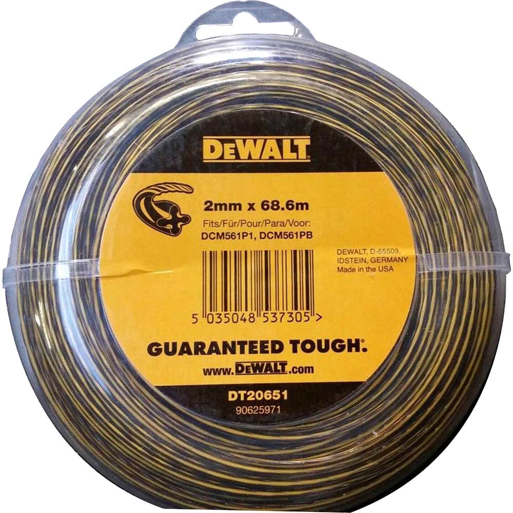 DeWalt DT20651 2mm x 686 Metre Line for Grass Trimmers