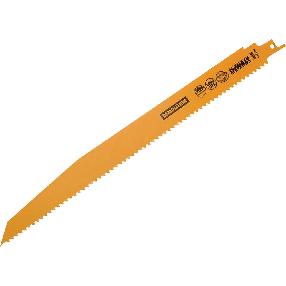 DeWalt DT2314 Bi Metal Demolition Reciprocating Saw Blade for Rough Cutting Wood 305mm