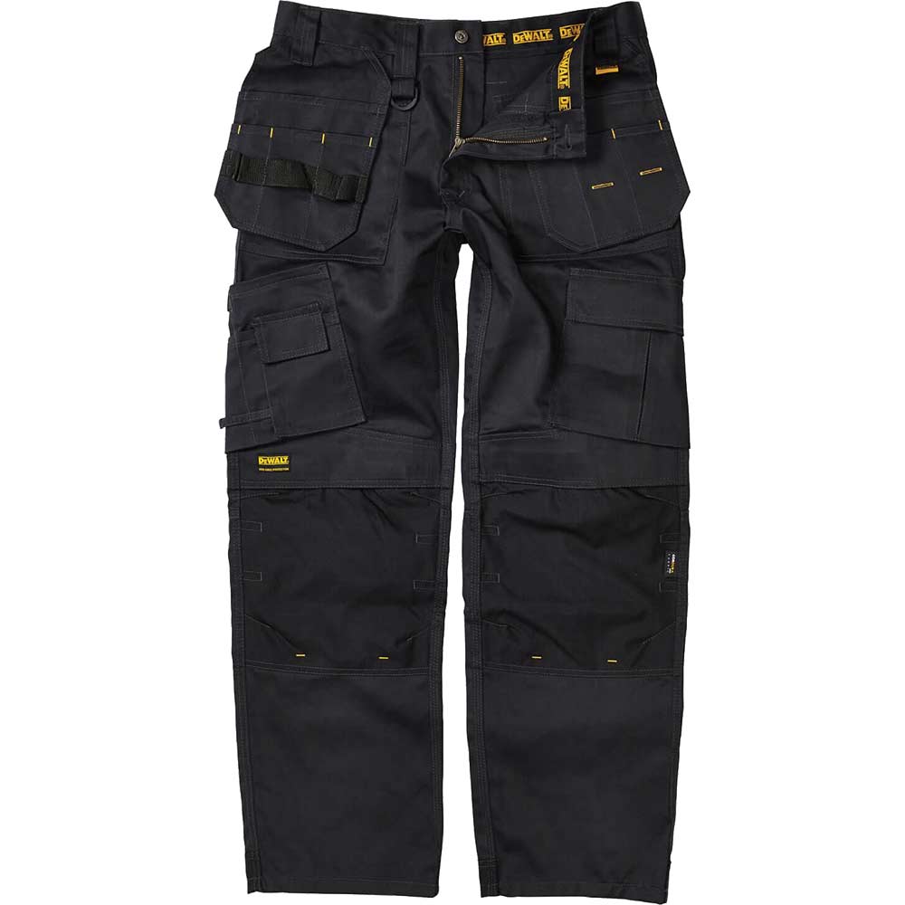 DeWalt Pro Tradesman Work Trousers Black 42 Waist and 33 Leg