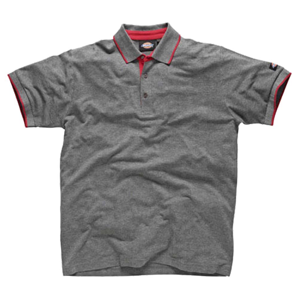 Dickies Mens Anvil Polo Shirt Grey Small
