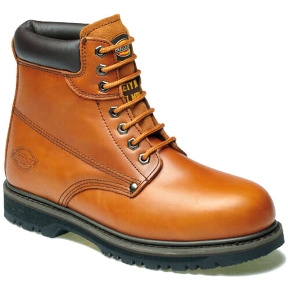 Dickies Mens Cleveland Super Safety Work Boots Chestnut Size 7