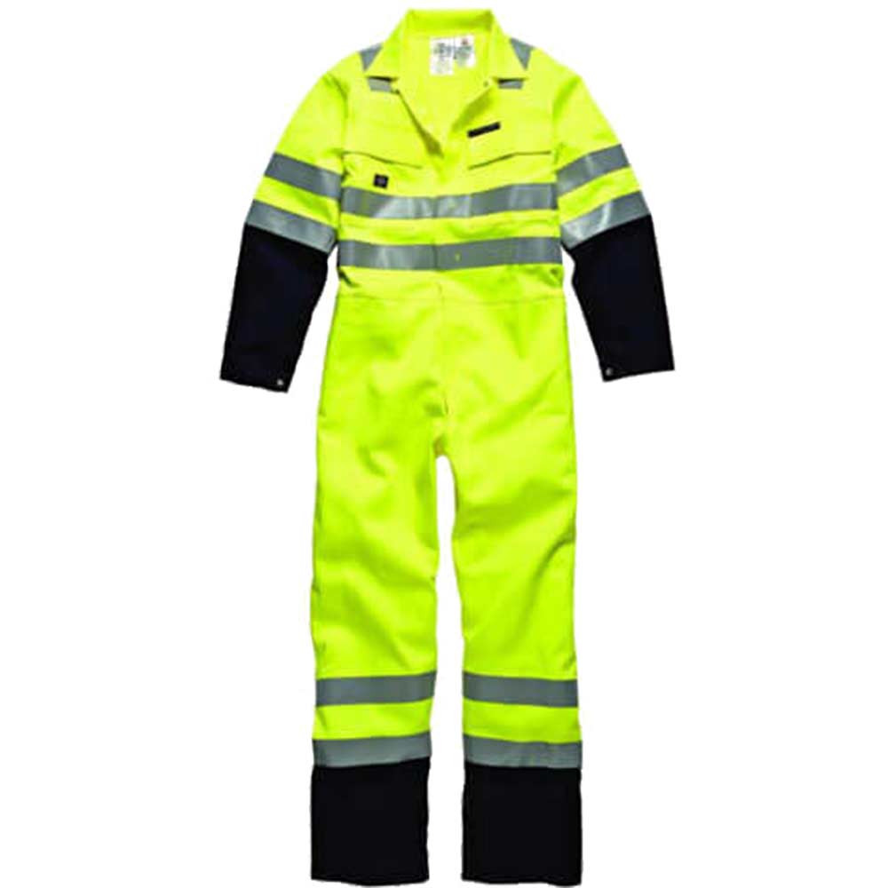 Dickies Mens Proban Flame Retardant Safety Overalls Yellow Chest 40 Leg 315
