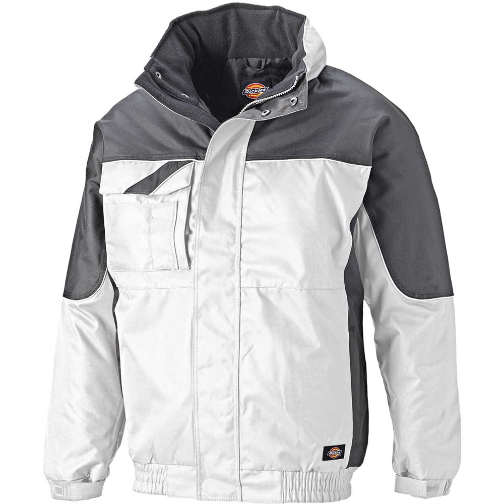 Dickies Mens Industry Winter Waterproof Jacket White Grey 3XL