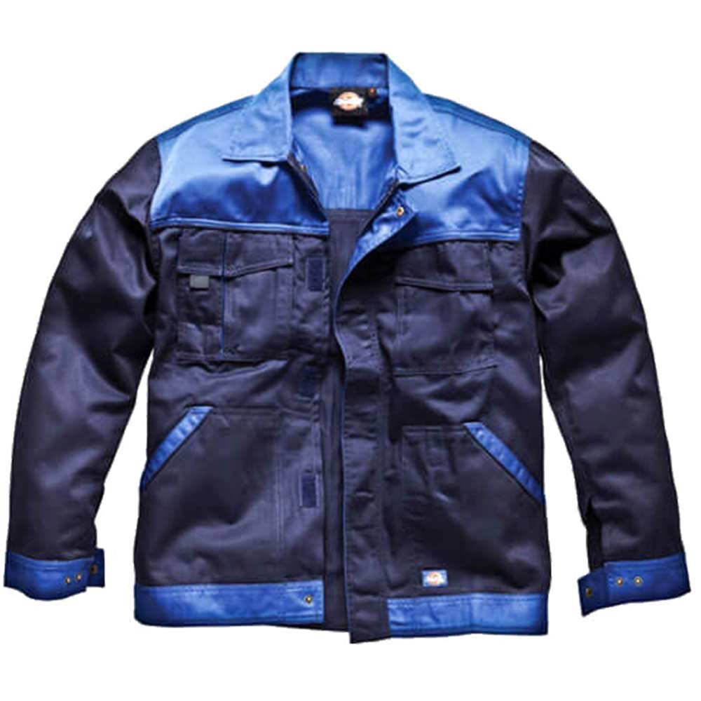Dickies Mens Industry 300 Two Tone Work Jacket Navy Royal Blue 2XL