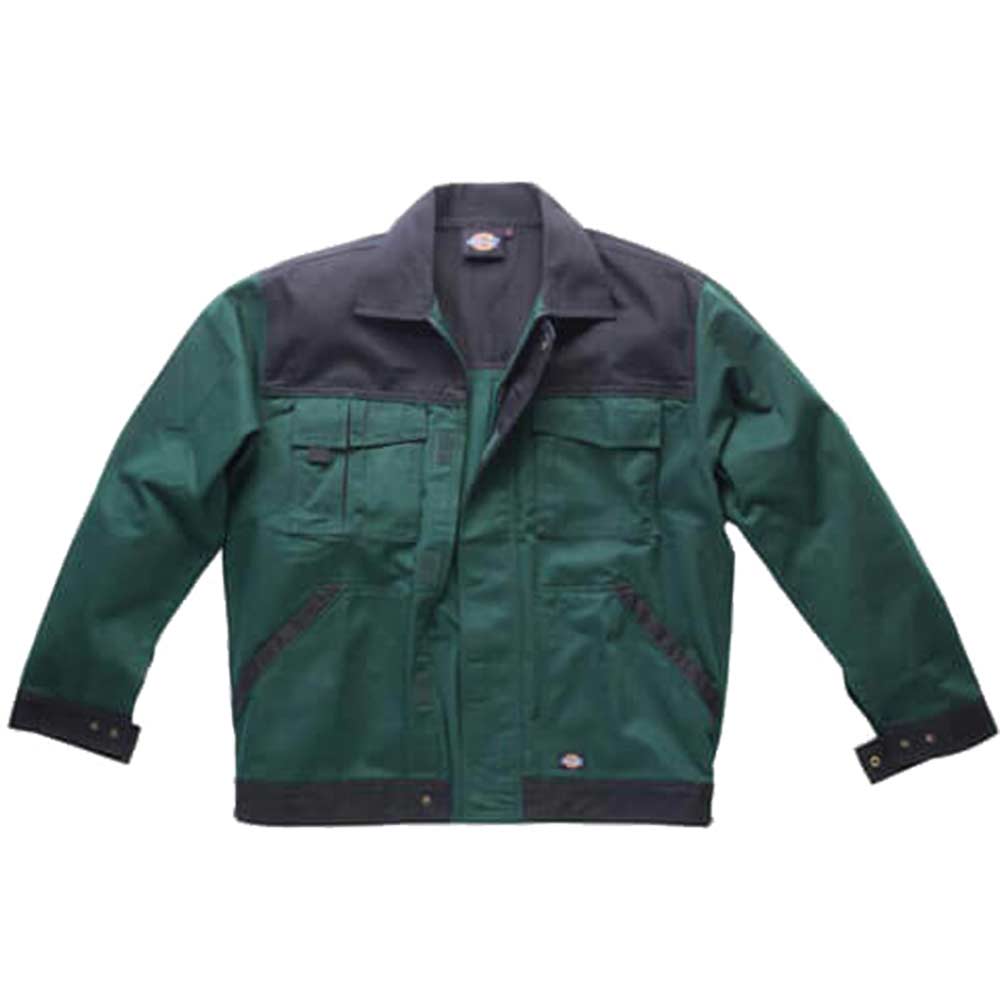Dickies Mens Industry 300 Two Tone Work Jacket Green Black Medium