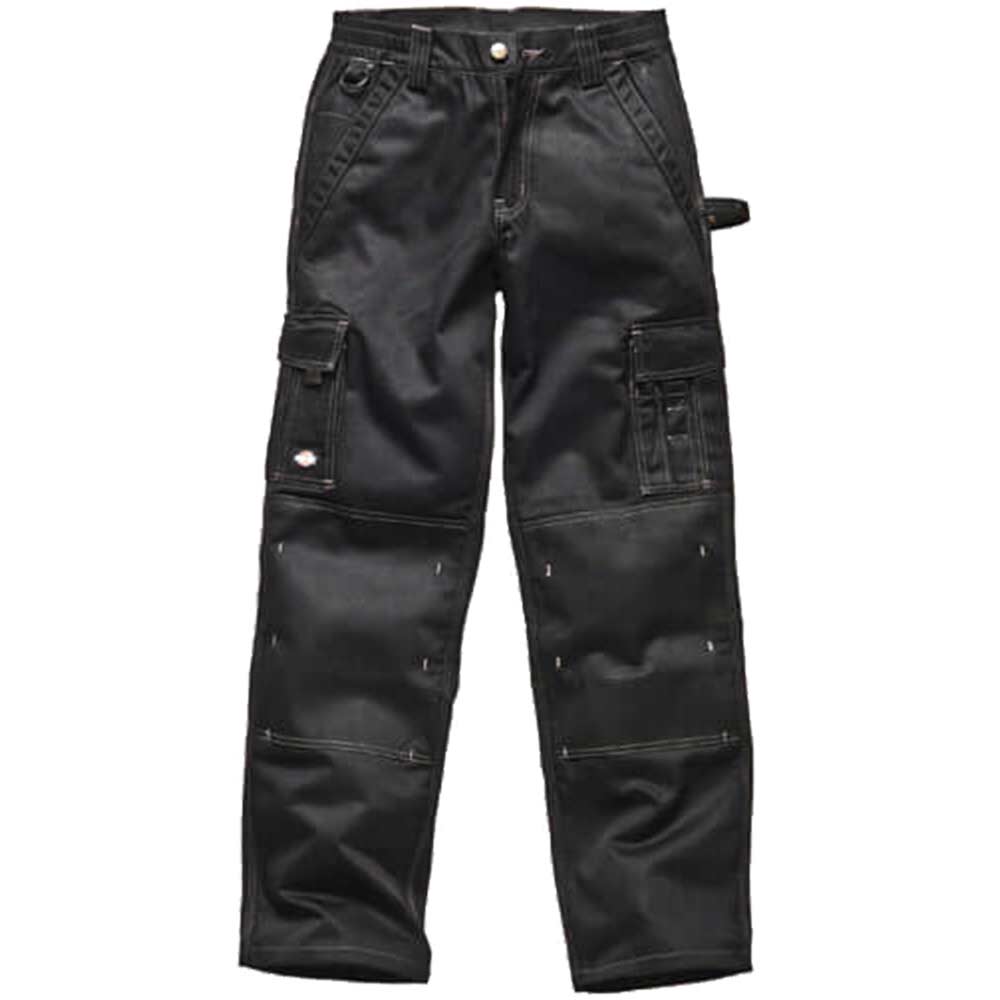 Dickies Mens Industry 300 Two Tone Work Trousers Black 32 Waist 31 Leg