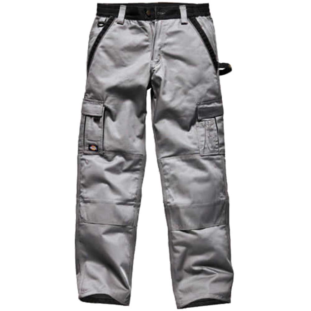 Dickies Mens Industry 300 Two Tone Work Trousers Grey Black 30 Waist 32 Leg