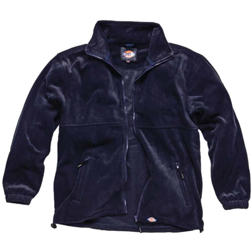 Dickies Mens Seville Fleece Jacket Navy Blue Medium