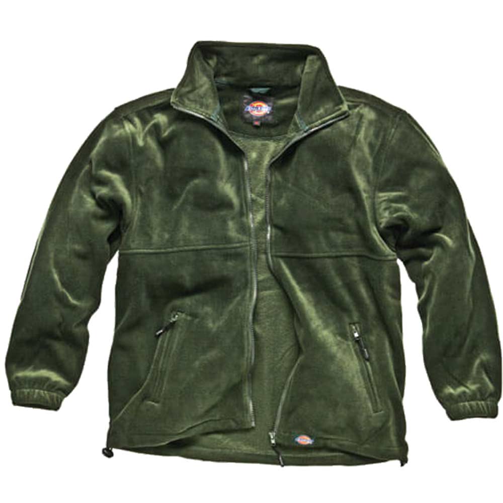 Dickies Mens Seville Fleece Jacket Bottle Green Medium