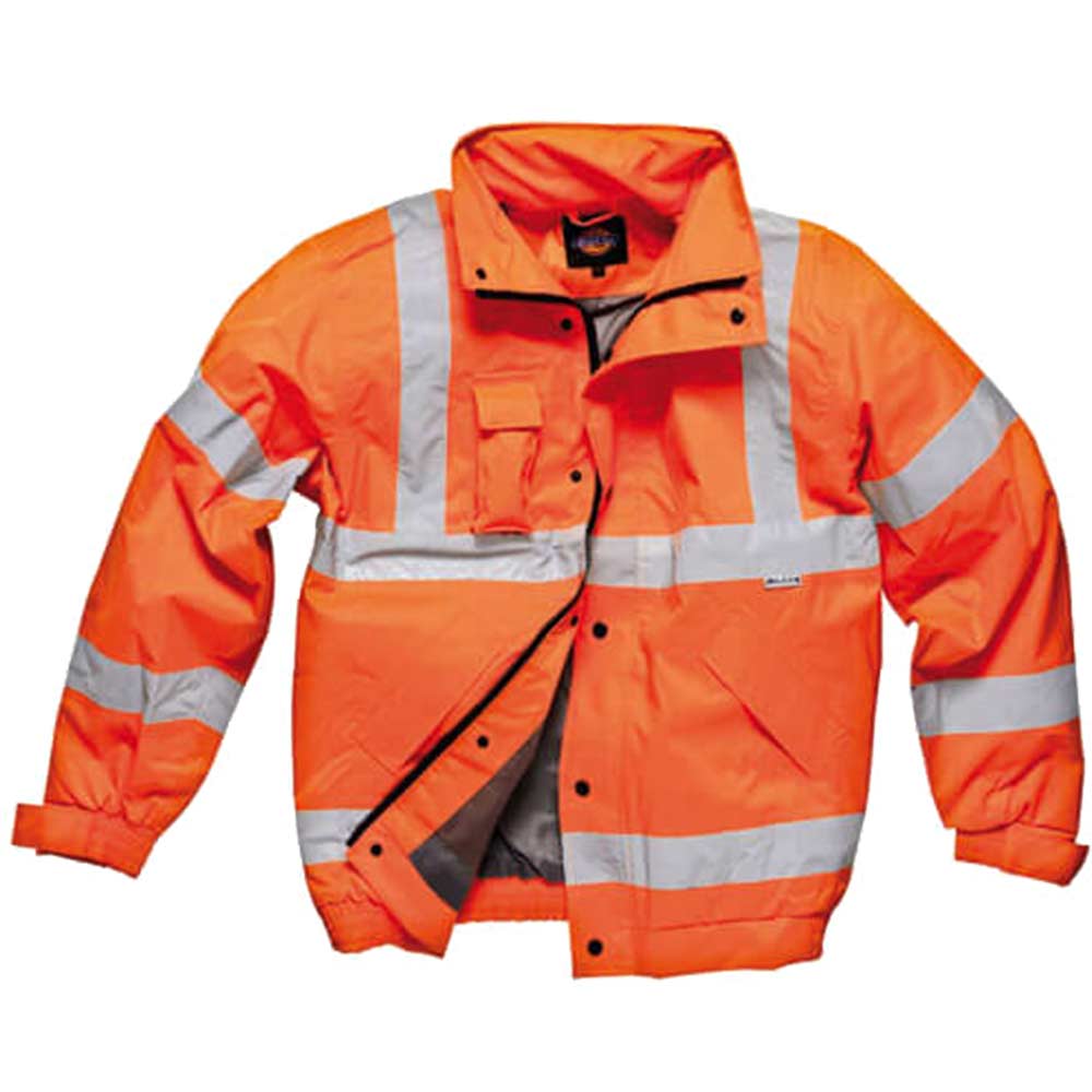 Dickies High Vis GORT Bomber Jacket Orange Medium