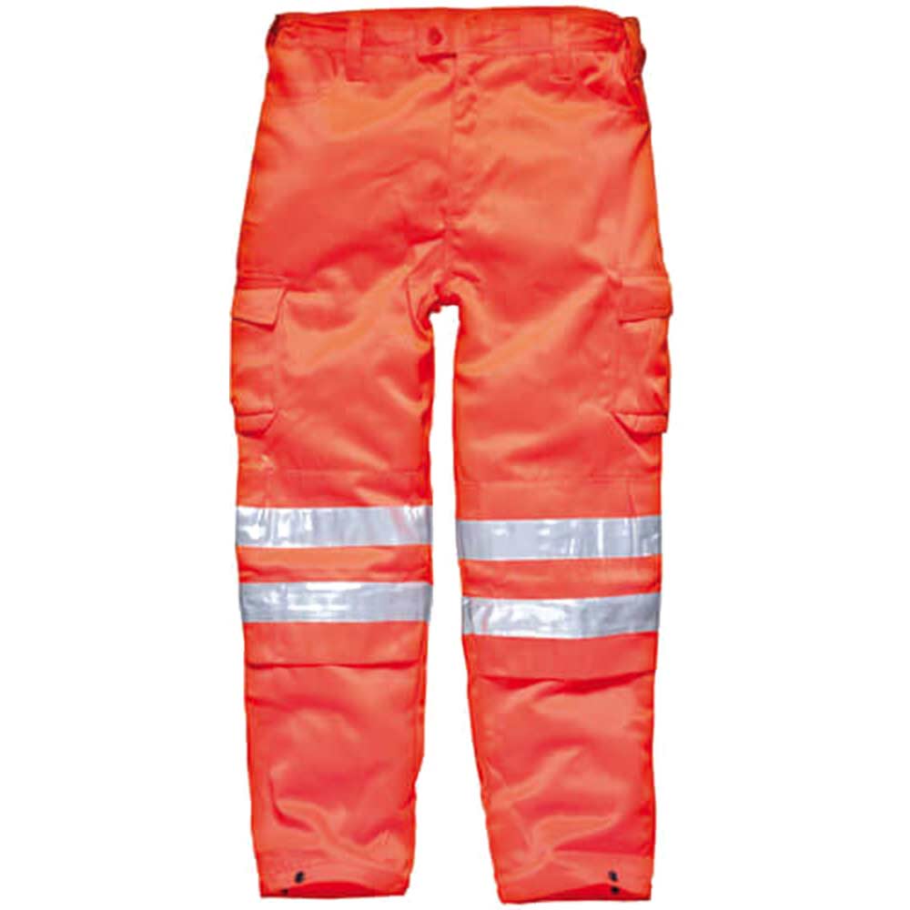 Dickies High Vis GORT Polycotton Safety Trousers Orange XL