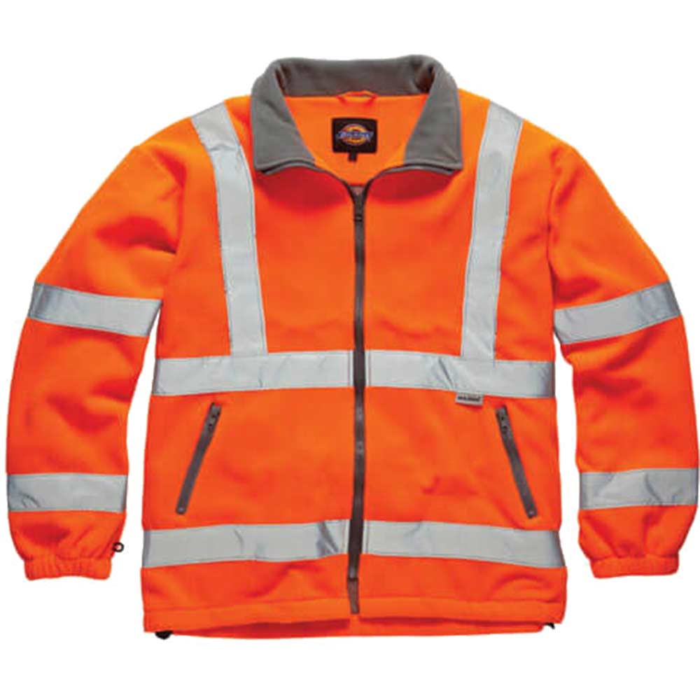 Dickies Mens GORT Fleece Jacket Orange Medium
