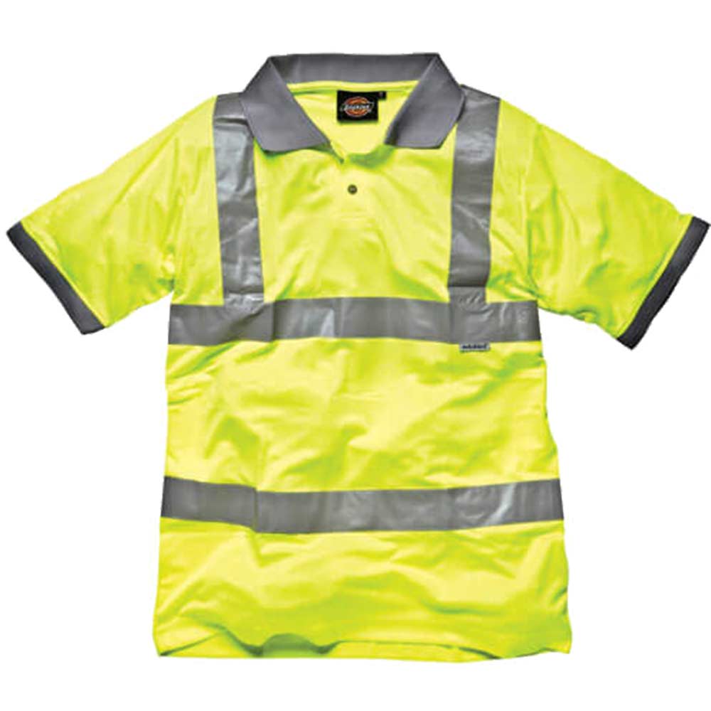 Dickies High Vis Safety Polo Shirt EN471 Class 2 Yellow 2XL