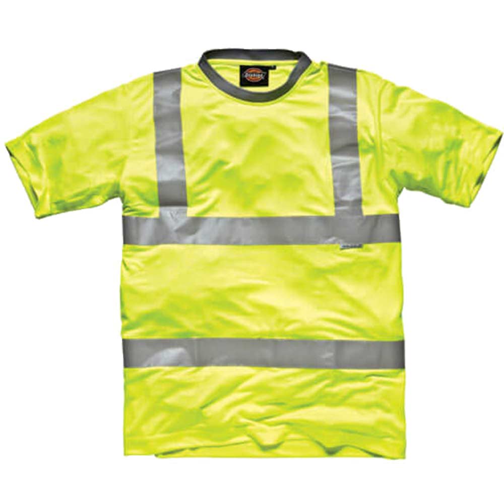 Dickies High Vis Safety T Shirt EN471 Class 2 Yellow Large