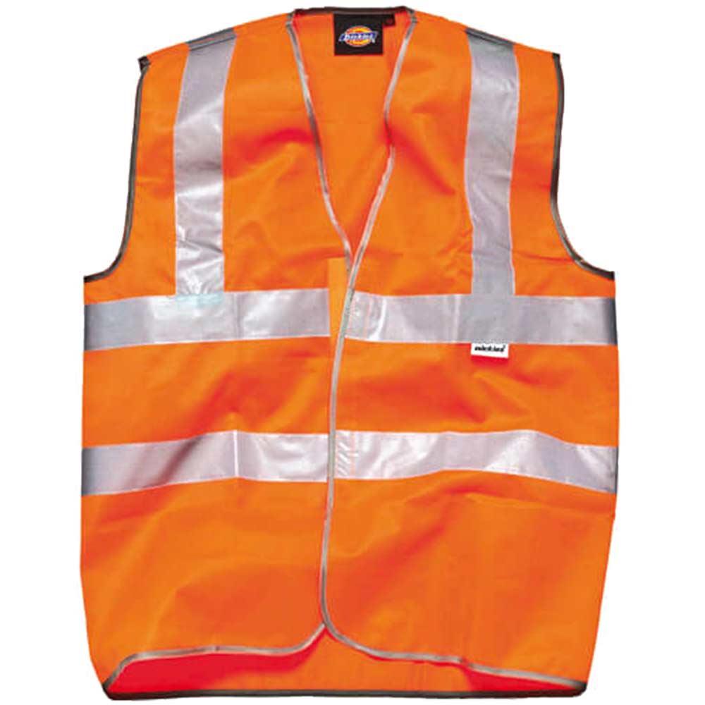 Dickies High Vis Safety Waistcoat EN471 Class 2 Orange 2XL