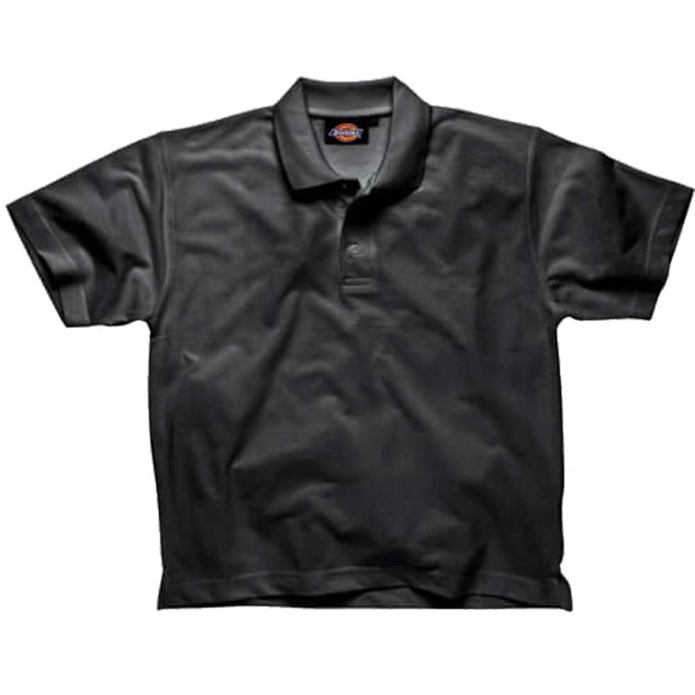 Dickies Mens Short Sleeve Polo Shirt Black Small