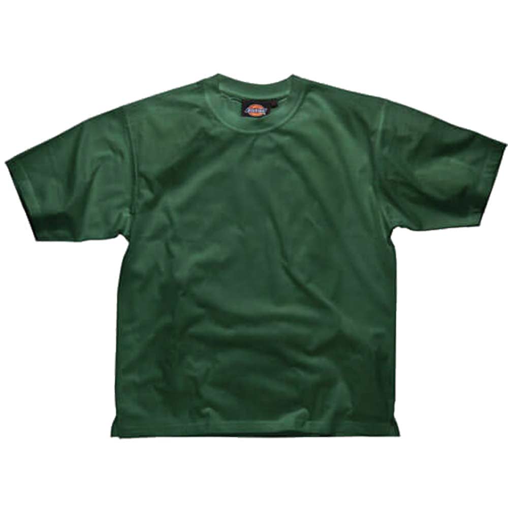 Dickies Mens Crew Neck Cotton T Shirt Bottle Green Large
