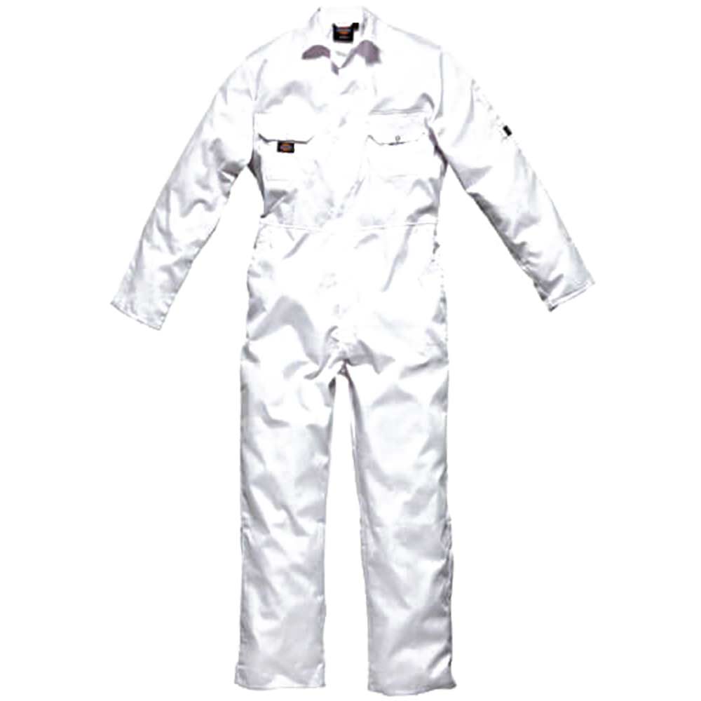 Dickies Mens Redhawk Economy Overalls White Large 30 Leg