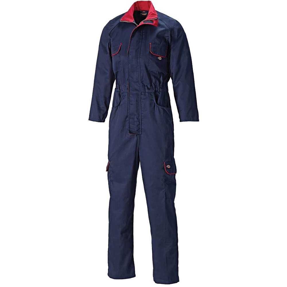 Dickies Ladies Redhawk Overalls NavyRed Size 16