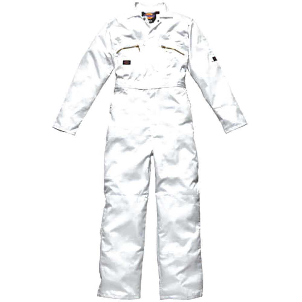 Dickies Mens Redhawk Overalls White 40 Chest and 32 Leg
