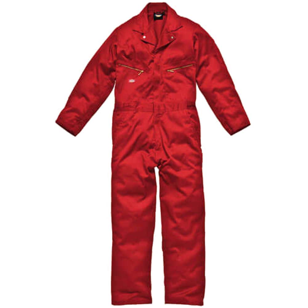 Dickies Mens Deluxe Overalls Red Medium