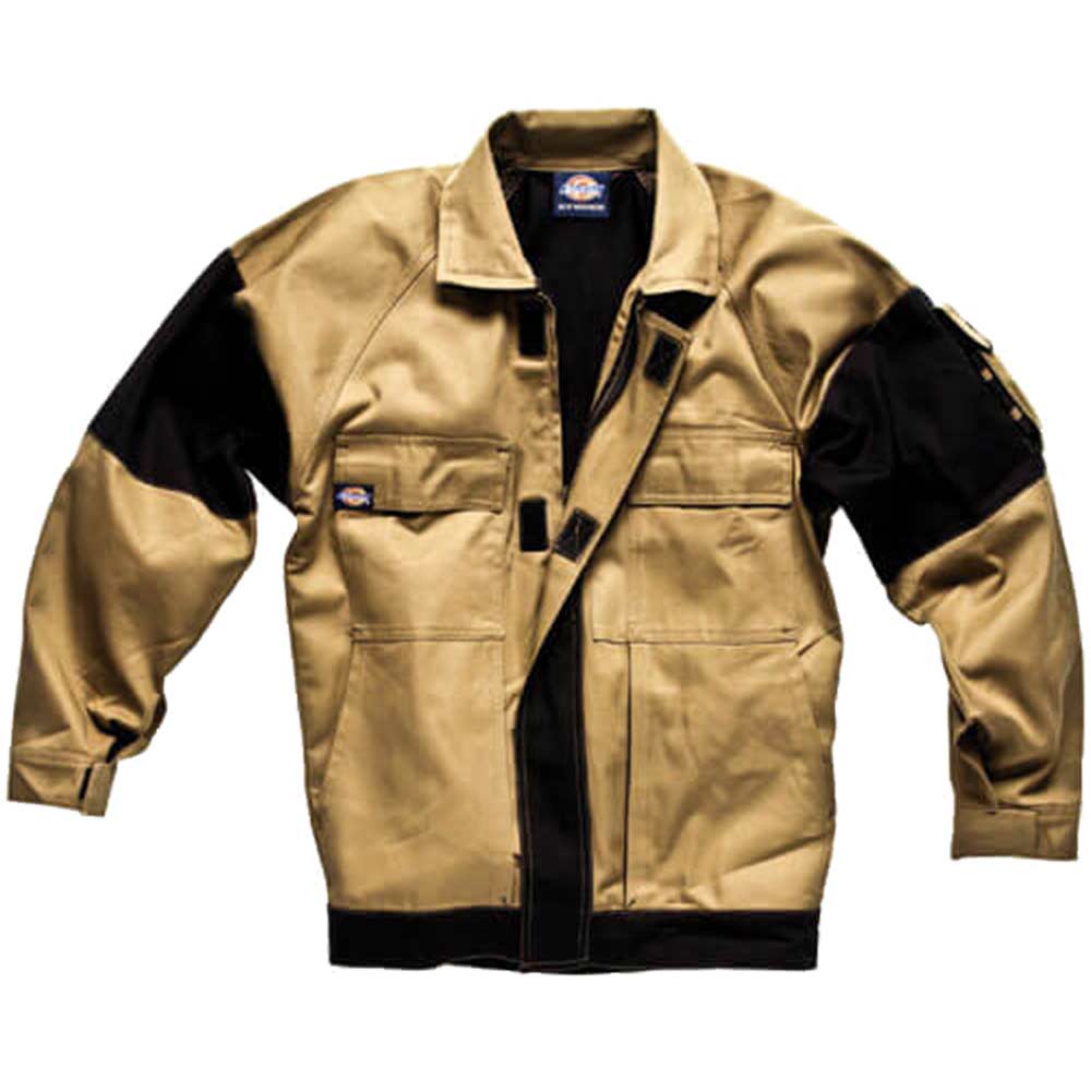 Dickies Mens Grafter Duo Tone 290 Work Jacket Khaki Black Medium