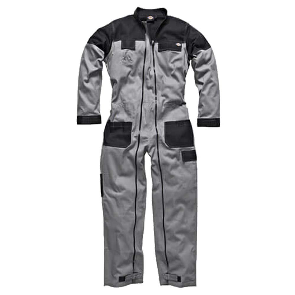Dickies Mens Grafter Duo Tone 210 Overalls Grey Black Small