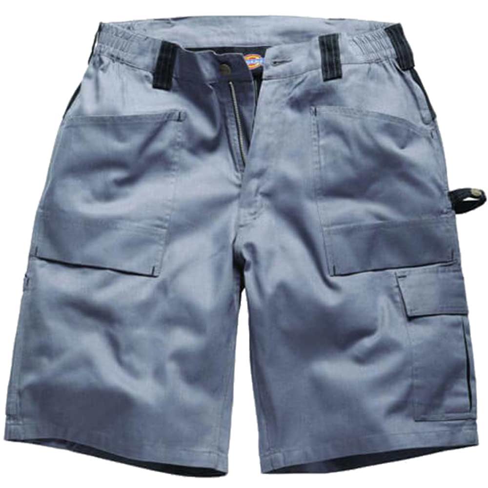 Dickies Mens Grafter 210 Duo Tone Work Shorts Grey Black 28 Waist