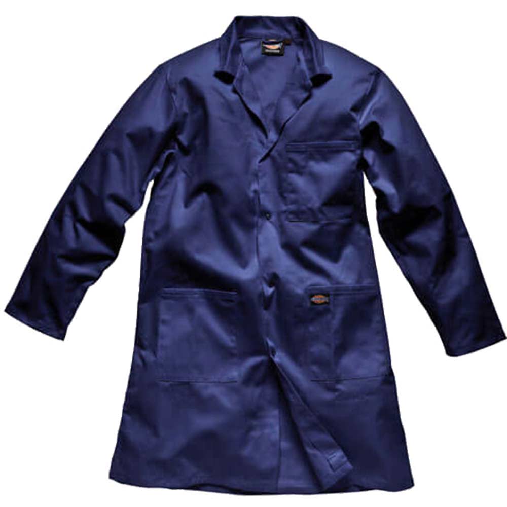 Dickies Unisex Stud Front Redhawk Warehouse Coat Navy Blue 2XL