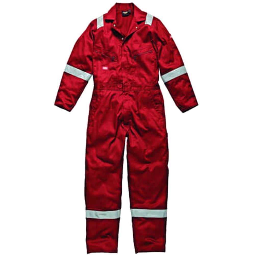 Dickies Mens Lightweight Cotton Overalls Red Medium