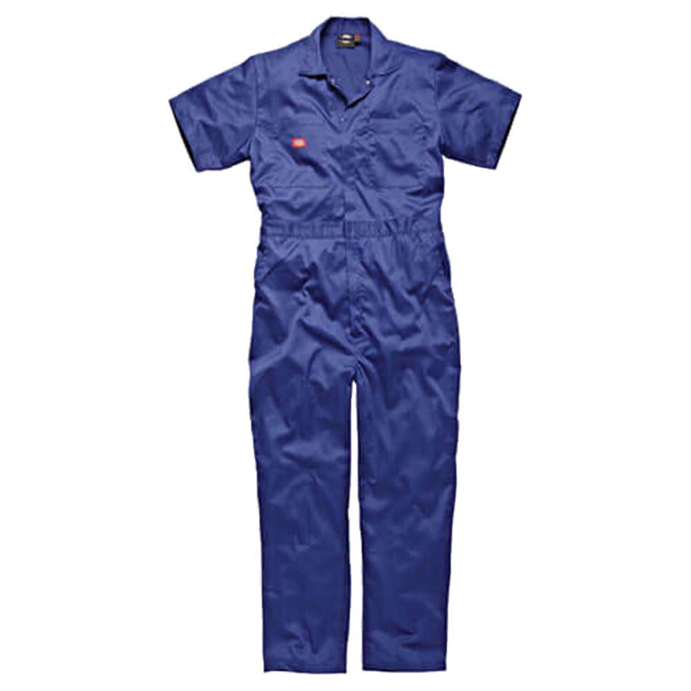 Dickies Mens Lightweight Cotton Short Sleeve Overalls Royal Blue 4XL