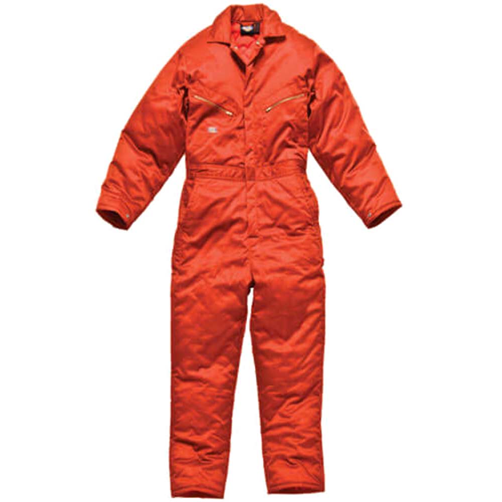 Dickies Mens Lined Overalls Orange Medium and 32 Leg
