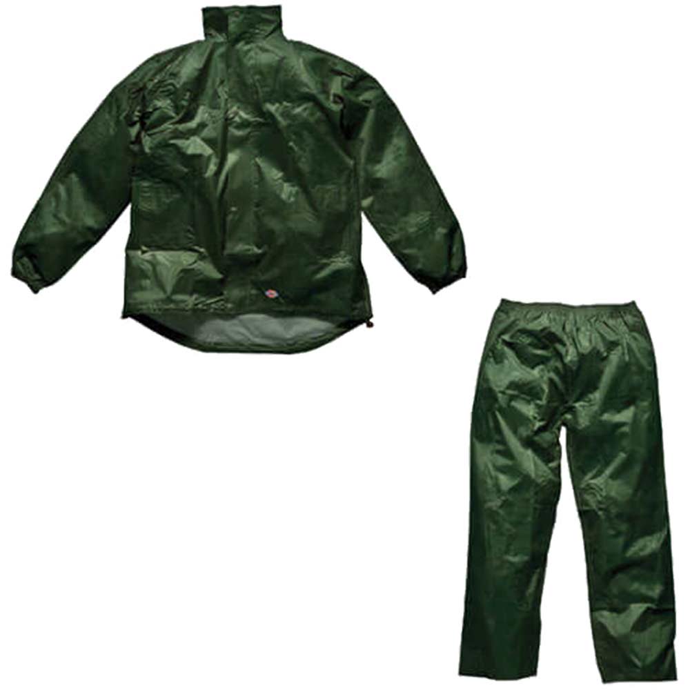 Dickies Mens Vermont Waterproof Suit Dark Green Medium