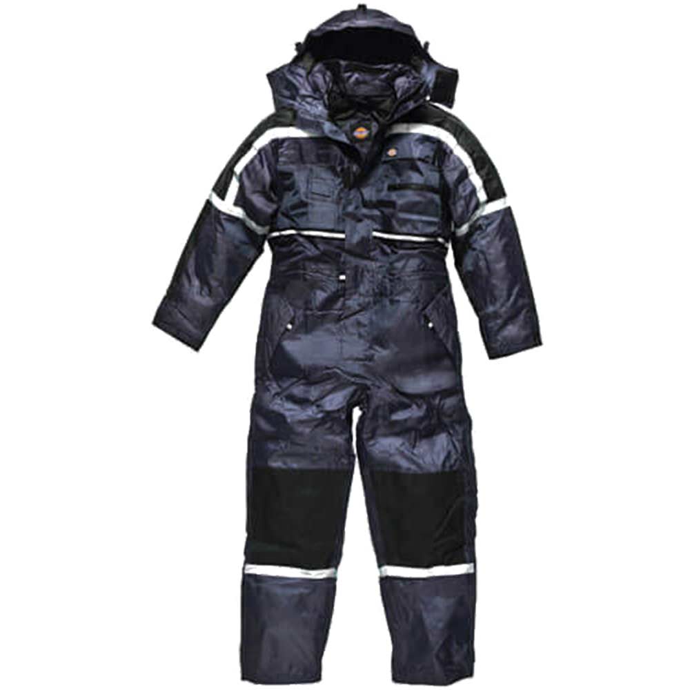 Dickies Mens Waterproof Padded Overalls Navy Blue XL